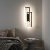 Rechthoekige Geometrische LED Wandlamp - Drie lichtkleuren in één lamp