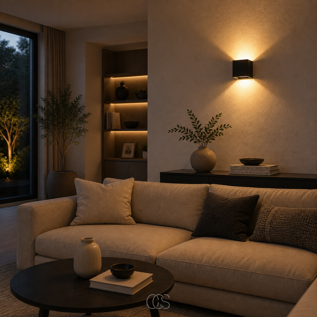 Luxe draadloze wandlamp | vierkante sensorlamp | aluminium 10 x 10 cm