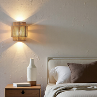 Rieten Boho Wandlamp