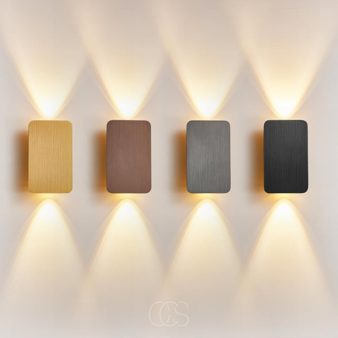 Houten wandlamp