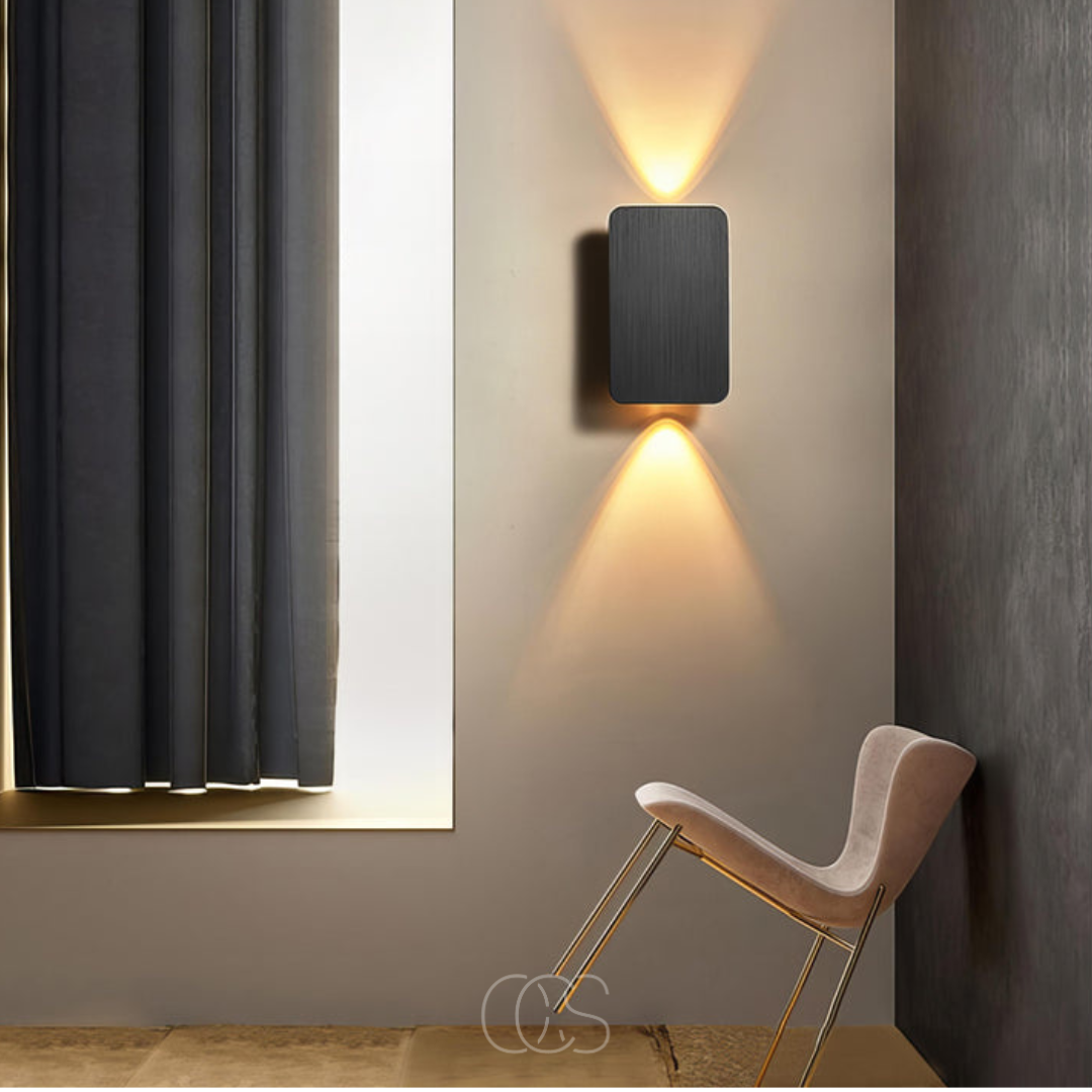 Houten wandlamp