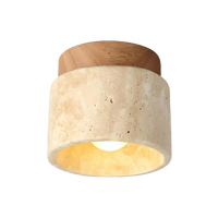De Stone Travertine Japandi Plafondlamp