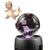 CrystalMon | 3D-gegraveerde kristallen bol met LED Licht Voet