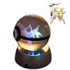 CrystalMon | 3D-gegraveerde kristallen bol met LED Licht Voet