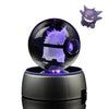 CrystalMon | 3D-gegraveerde kristallen bol met LED Licht Voet