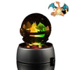 CrystalMon | 3D-gegraveerde kristallen bol met LED Licht Voet