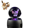 CrystalMon | 3D-gegraveerde kristallen bol met LED Licht Voet