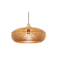 De Halo van Zen Japandi Houten Hanglamp