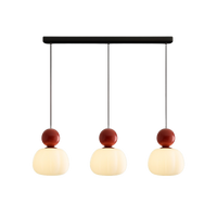 Opal glazen hanglamp met gekleurde bolkap
