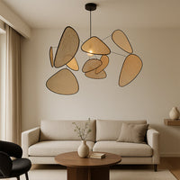 Organische Rieten Sculptuur Hanglamp
