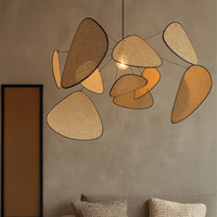 Organische Rieten Sculptuur Hanglamp