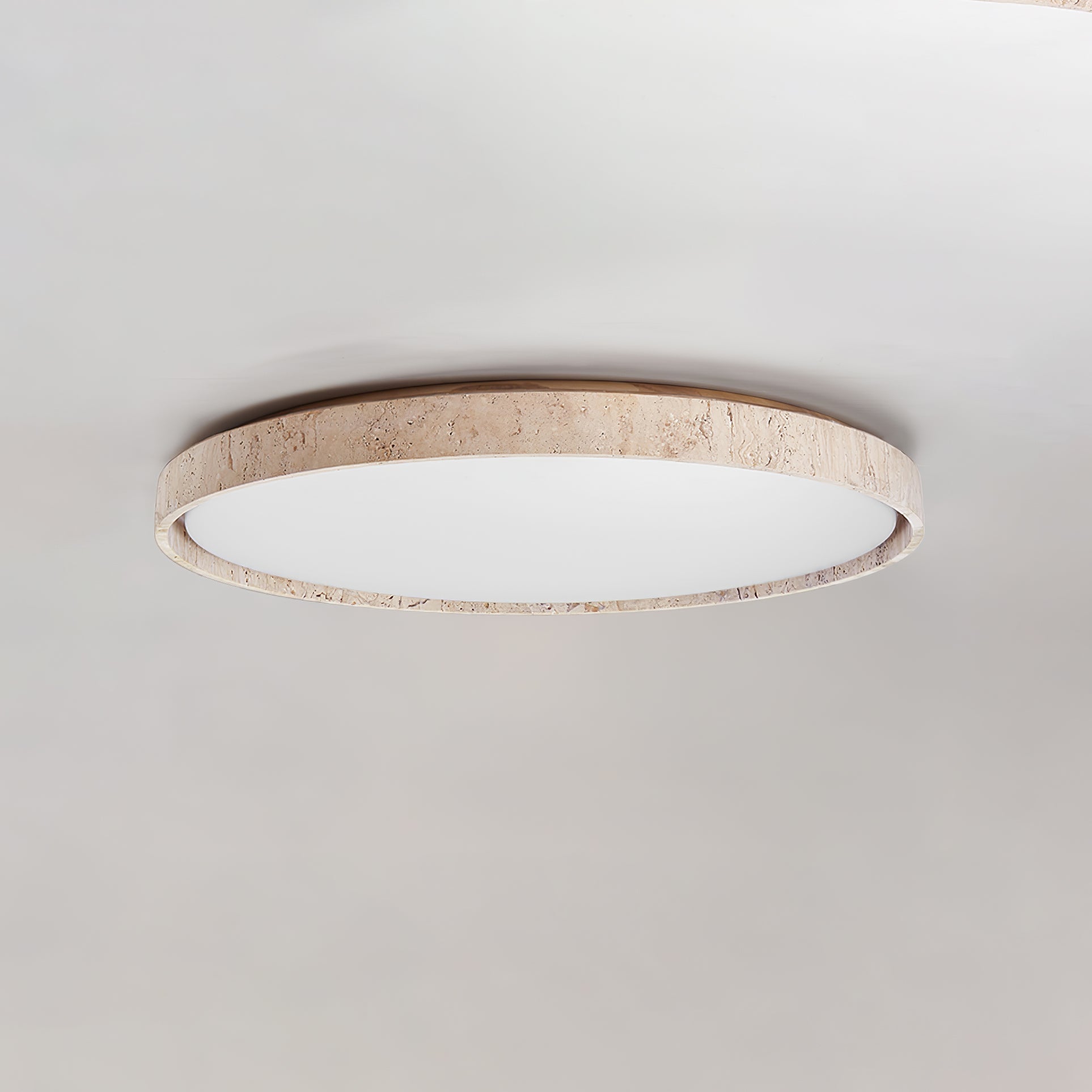 Kathy Plafondlamp Rond in Travertin