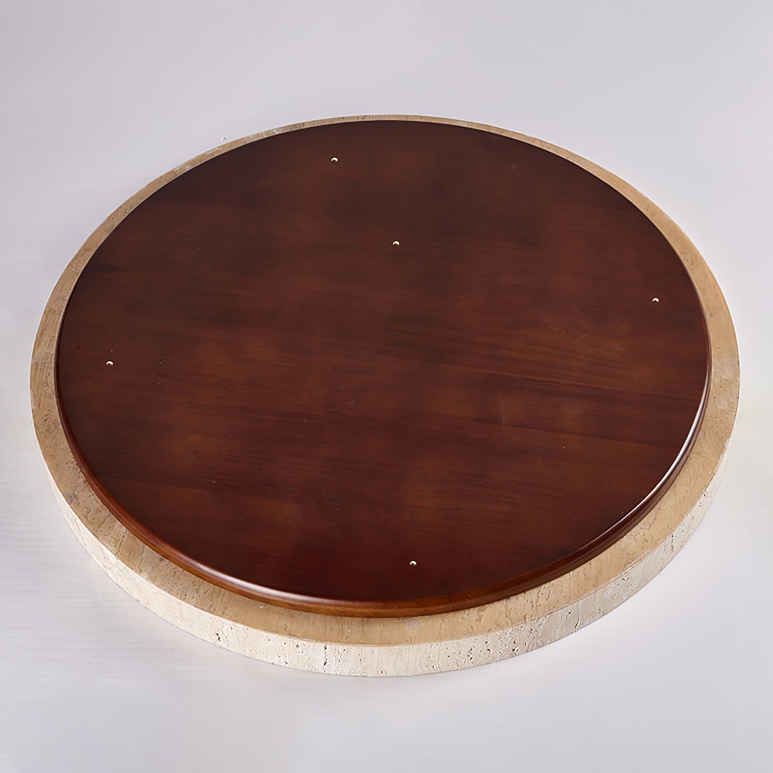 Kathy Plafondlamp Rond in Travertin