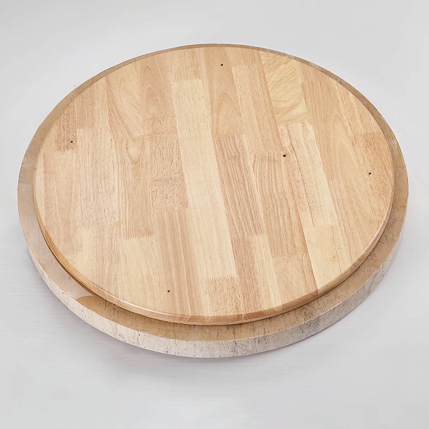 Kathy Plafondlamp Rond in Travertin