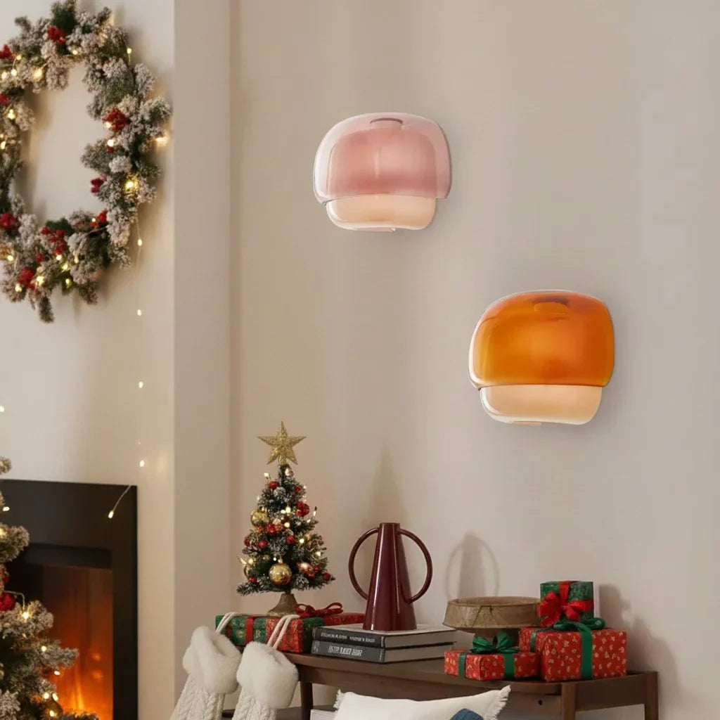 Orvenis Macaron Gekleurde Glazen Wandlamp