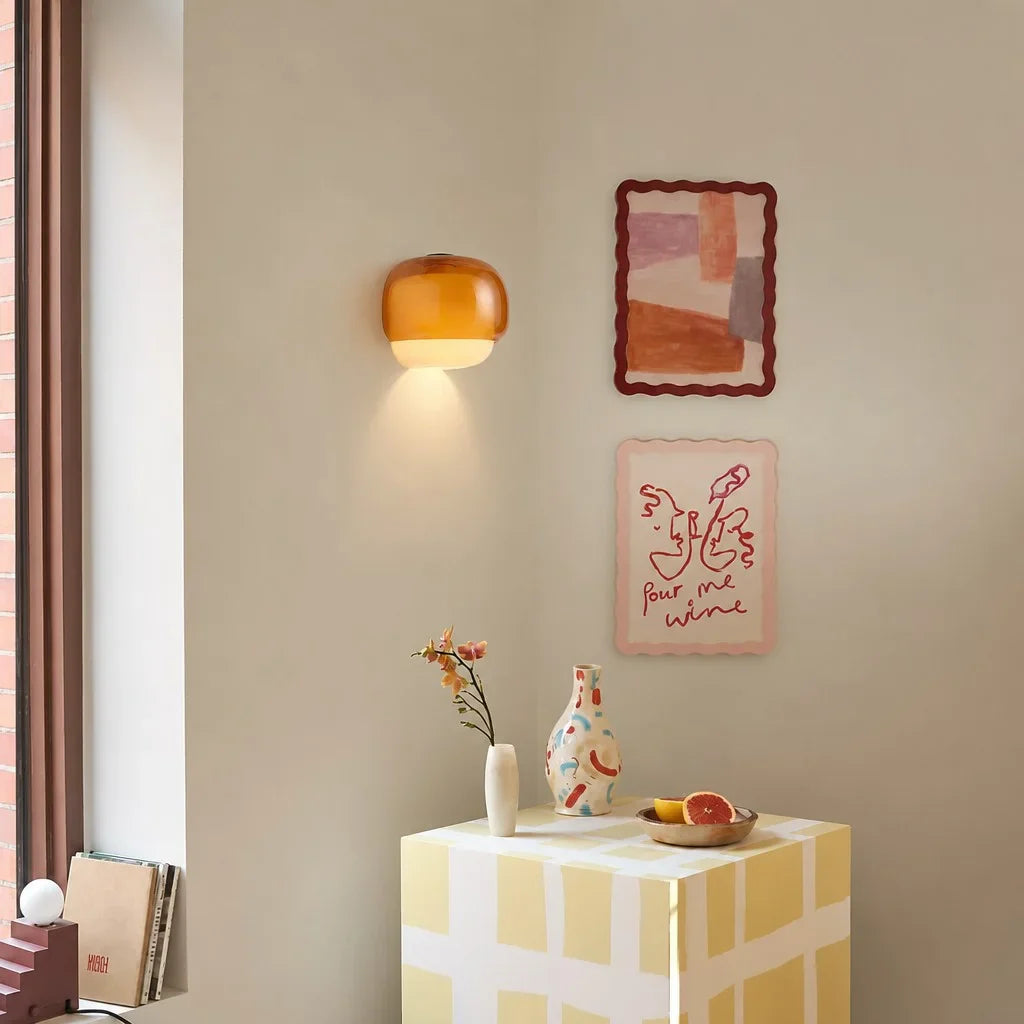 Orvenis Macaron Gekleurde Glazen Wandlamp