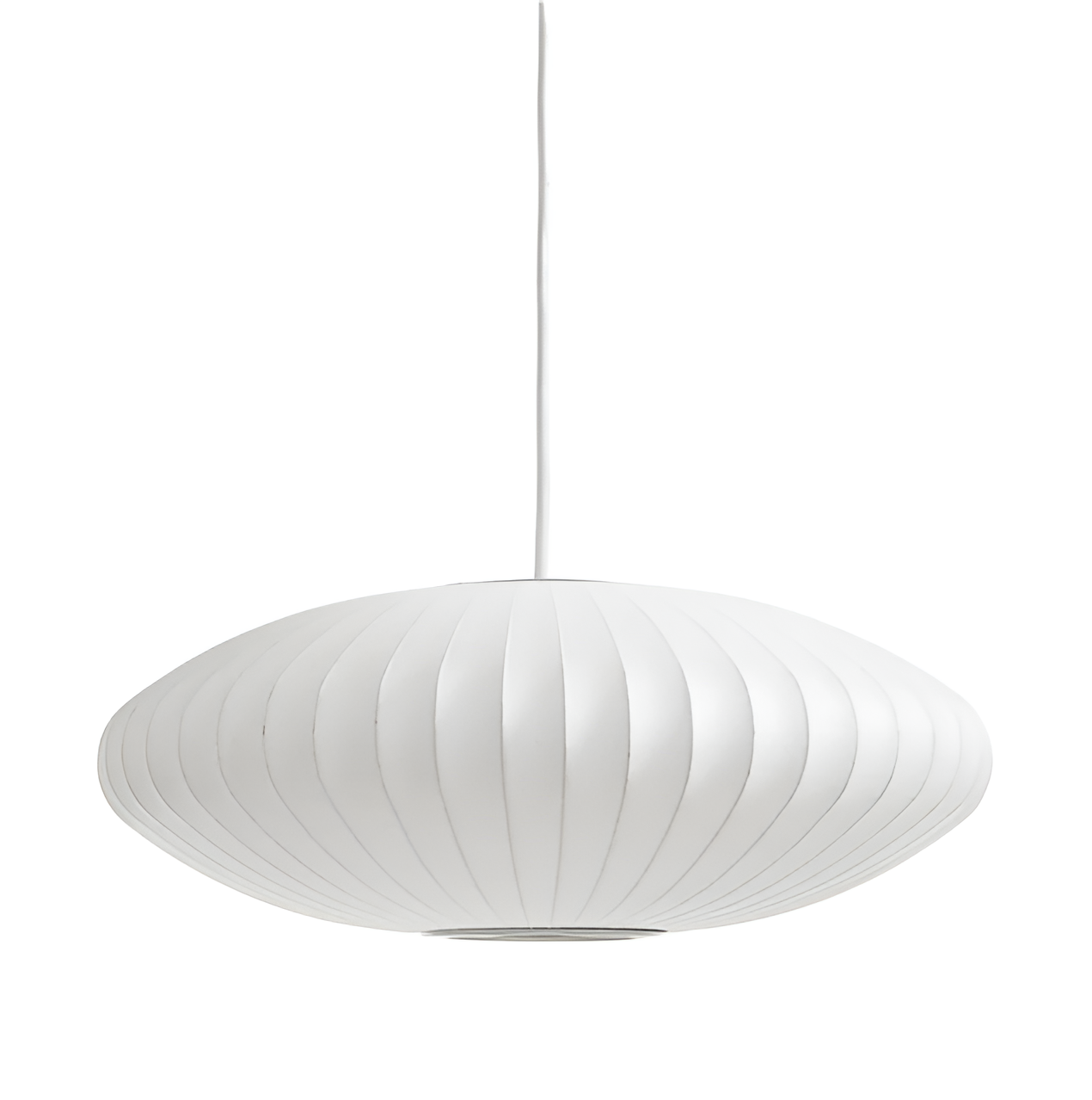 Ovale hanglamp met verticaal gestreepte kap
