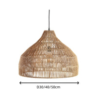 Boho Stijl Geweven Handgemaakte Rieten Hanglamp