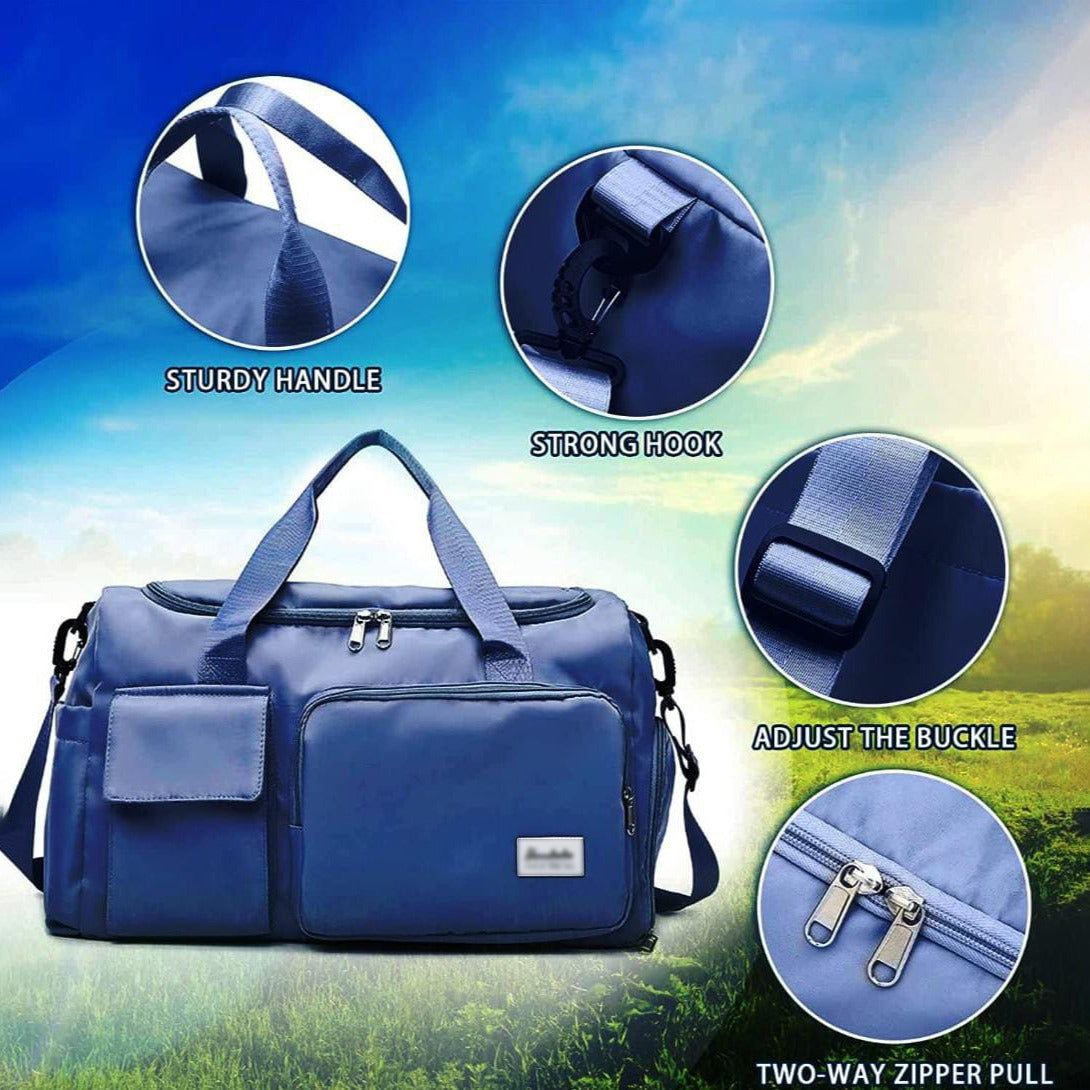 Multi-Tassen Reisetasche, Sport- en Gymnastiek-Duffle met aparte schoenenvak