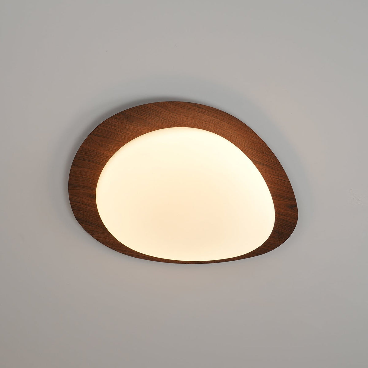Quisti Pebble Walnoot Plafondlamp
