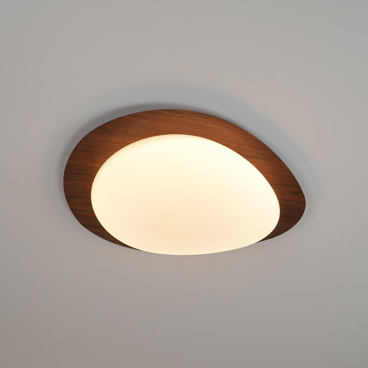 Quisti Pebble Walnoot Plafondlamp