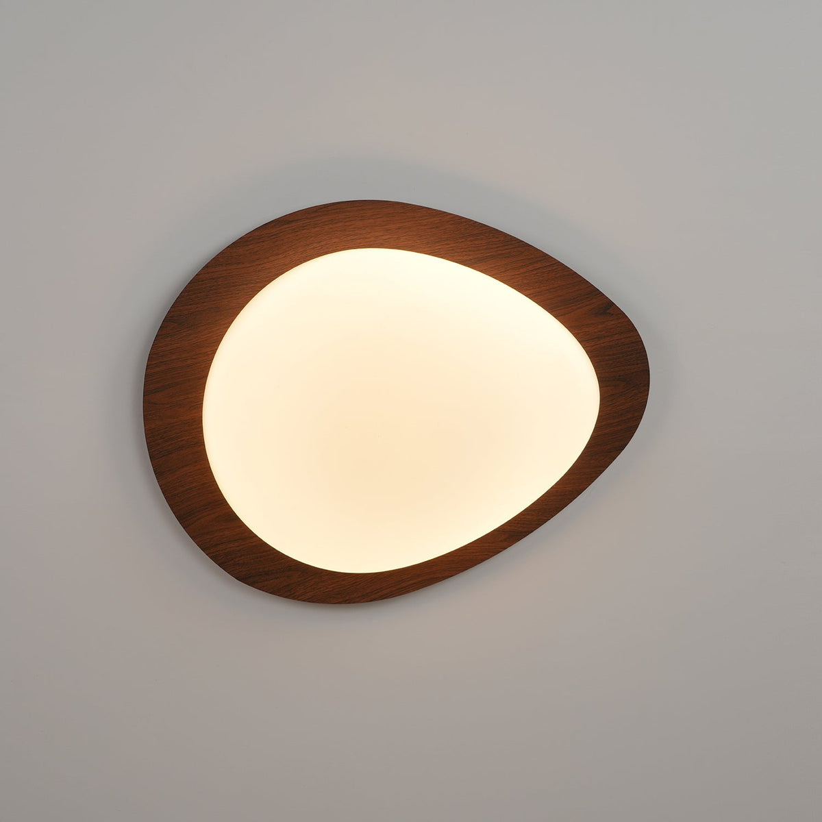 Quisti Pebble Walnoot Plafondlamp