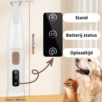 Honden- en kattenhaartrimmer | Nauwkeurige vachtverzorging | Veilige toepassing