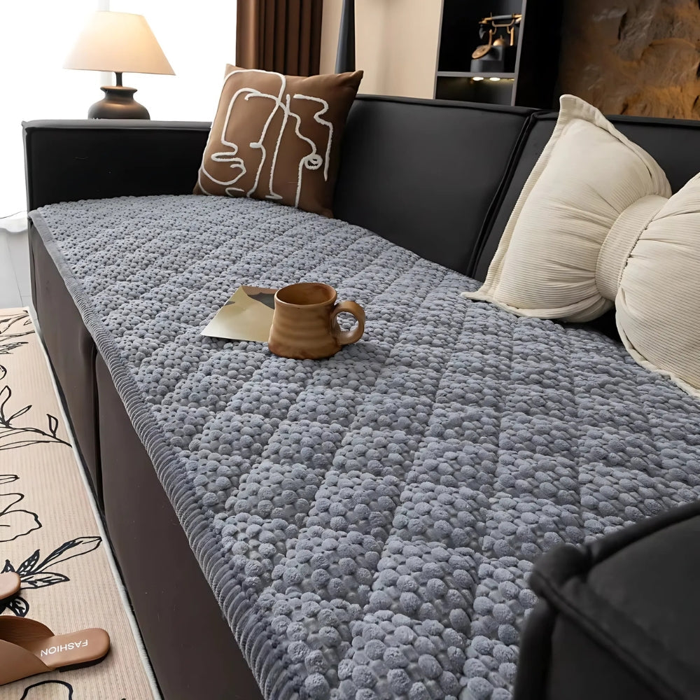 Huisdierenbestendige Textuur Gequilt Sofa Protector Slipcover
