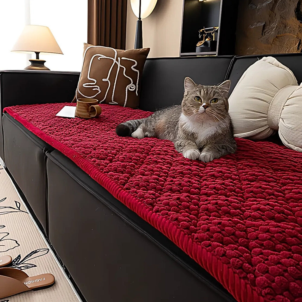Huisdierenbestendige Textuur Gequilt Sofa Protector Slipcover
