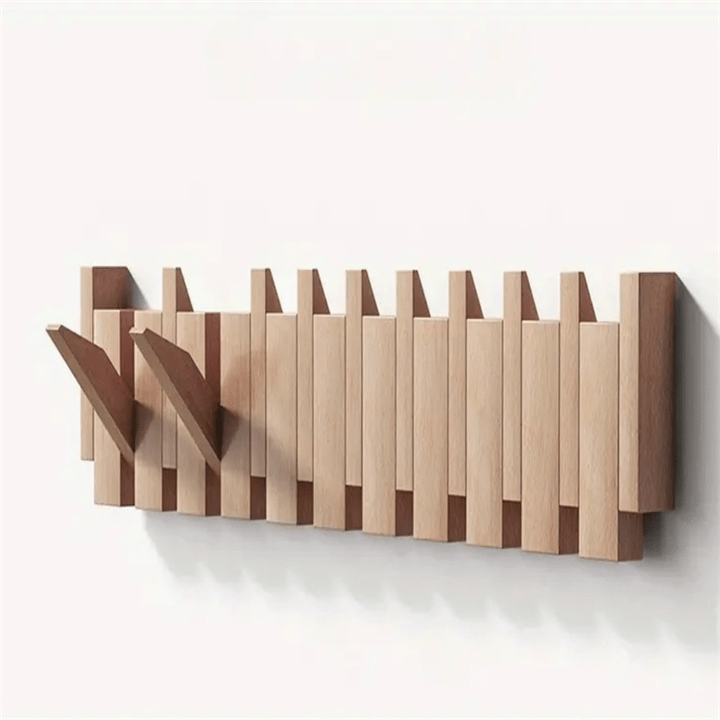 Wandkapstok in Pianodesign | Handgemaakt Hout | Natuur