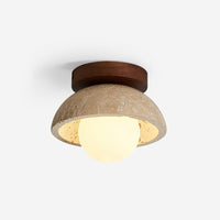 Mysa Minimalistische Travertin Plafondlamp