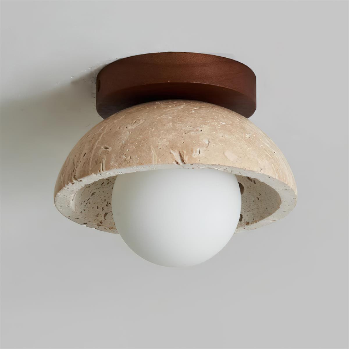 Mysa Minimalistische Travertin Plafondlamp