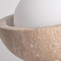 Mysa Minimalistische Travertin Plafondlamp