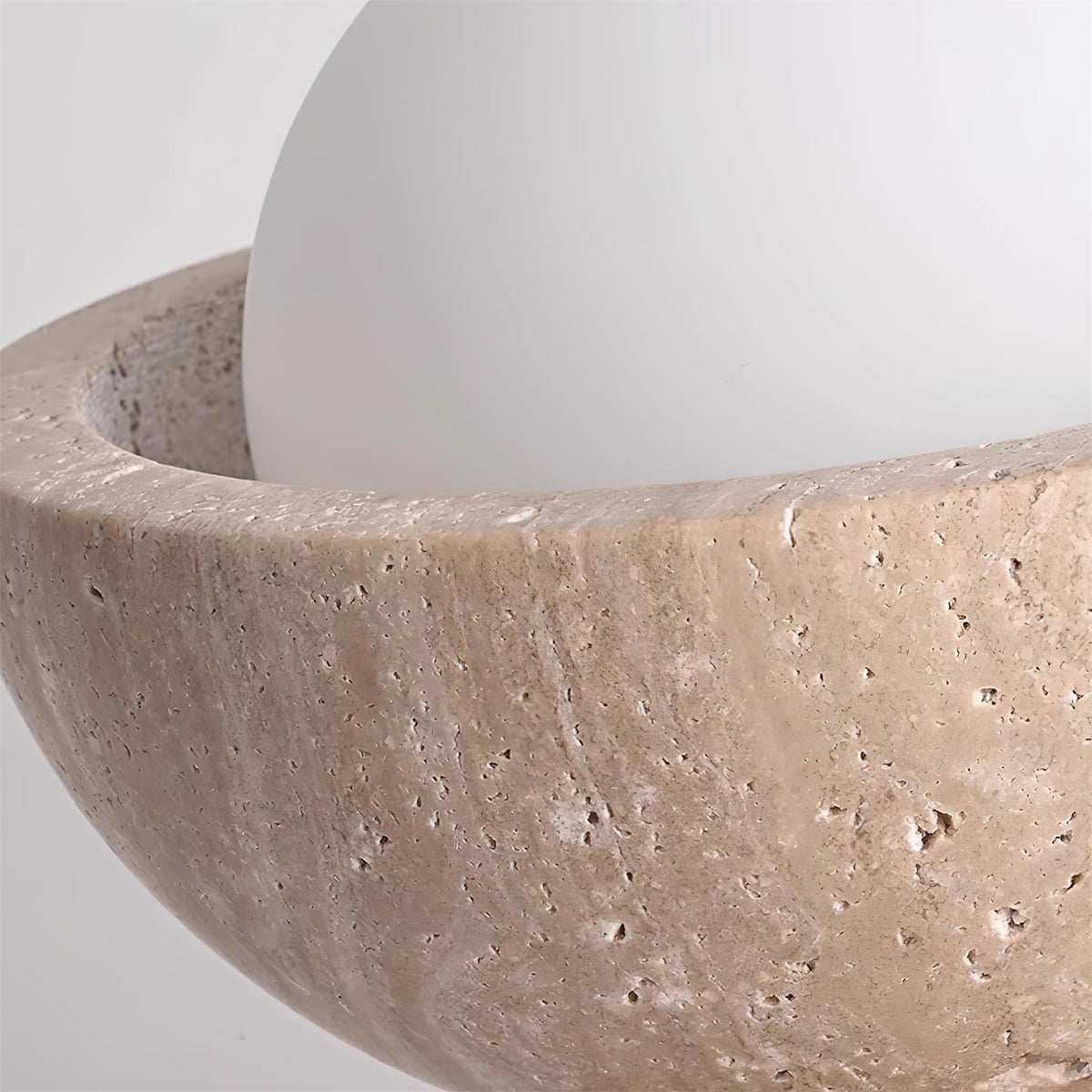 Mysa Minimalistische Travertin Plafondlamp