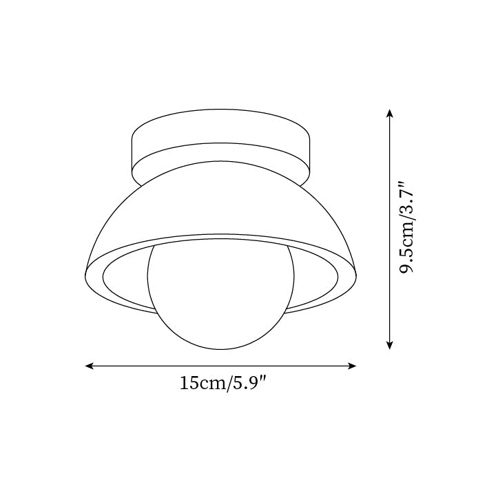 Mysa Minimalistische Travertin Plafondlamp