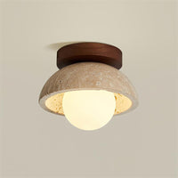 Mysa Minimalistische Travertin Plafondlamp
