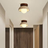 Mysa Minimalistische Travertin Plafondlamp