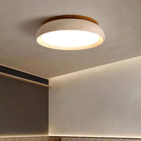 Aureli Houten Basis Travertine Plafondlamp