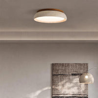 Aureli Houten Basis Travertine Plafondlamp
