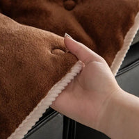 Pluche Knop-Tufted Sofa Hoes