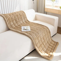 Pluche Sofa Beschermmat met Fleece Textuur en Antislip Achterkant