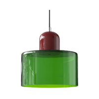 Nordic Iron Body Two-Tone Glass Pendant Light