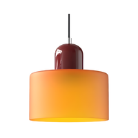 Nordic Iron Body Two-Tone Glass Pendant Light