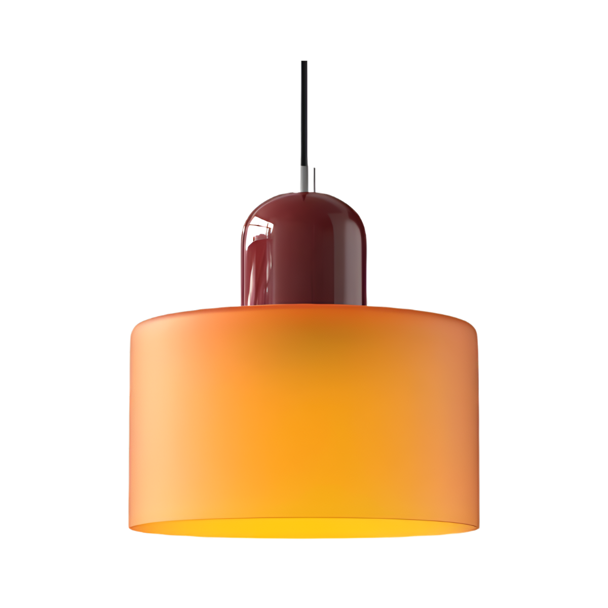 Nordic Iron Body Two-Tone Glass Pendant Light