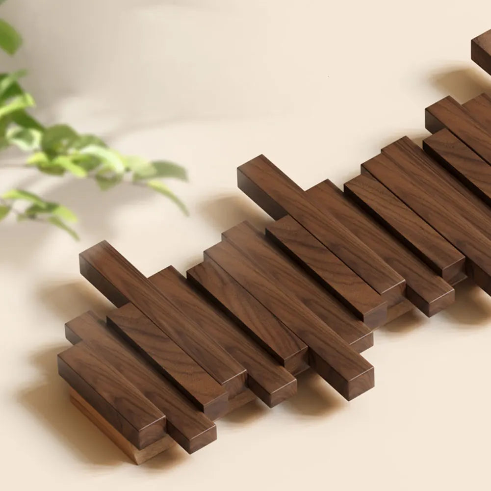 Moderne Houten Kapstok met Opvouwbare Haakjes – Muurorganizer voor de Entree