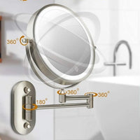 Skanto LED Vergrootspiegel | Oplaadbaar | Cosmetica & Bad | Chroom Zilver