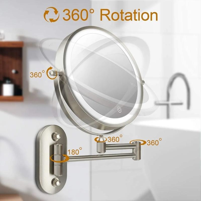 Gouden Oplaadbare LED Vergrotende Make-up & Badkamer Vanity Spiegel