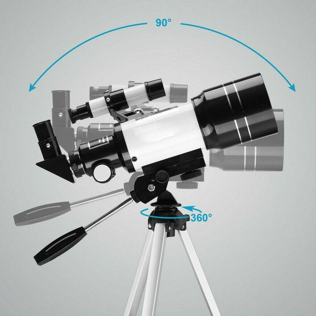 Professionele Telescoop 300/70mm | Draagbare Refractor Sterrenkijk Telescoop met Statief en Smartphone Adapter