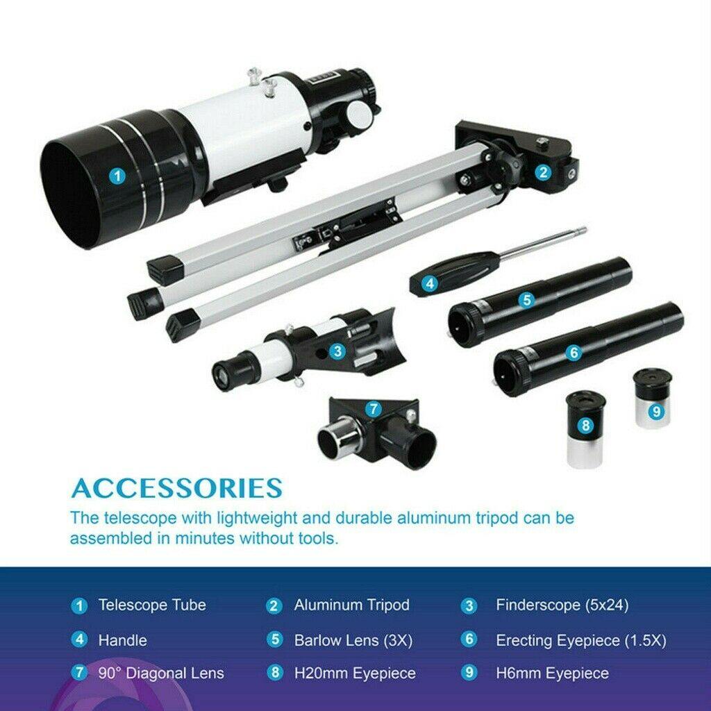 Professionele Telescoop 300/70mm | Draagbare Refractor Sterrenkijk Telescoop met Statief en Smartphone Adapter