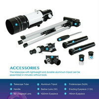 Professionele Telescope 300/70mm | Draagbare Refractor Telescope voor Astronomische Observatie met Statief en Smartphone-adapter